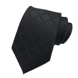 Luxury 8CM Mens Necktie Black Color Stripes Floral Plaid Ties For Man Groom Jacquard Woven Neck Tie For Business Wedding Party