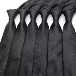 Luxury 8CM Mens Necktie Black Color Stripes Floral Plaid Ties For Man Groom Jacquard Woven Neck Tie For Business Wedding Party