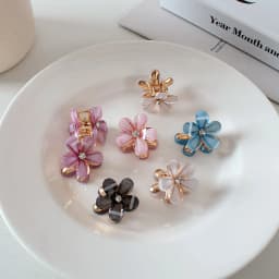 10pcs Crystal Flower Hair Clip Rhinestone Alloy Hair Clip Suitable For Sweet Summer Side Clip Hairstyle Accessories For Girls