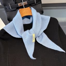Knitted Scarf Women 100% Wool Winter Warm Scarves Bright Solid Color Design Thickened Shawl Soft Triangle Pashmina Neck 2025 NEW