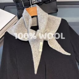 Knitted Scarf Women 100% Wool Winter Warm Scarves Bright Solid Color Design Thickened Shawl Soft Triangle Pashmina Neck 2025 NEW