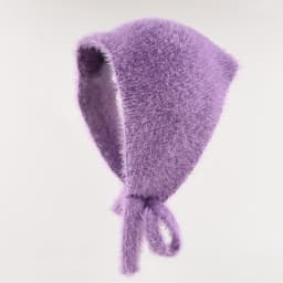 French Style Faux Mink Hair Triangular Scarf Women Autumn Winter Warm Fluffy Knitted Woolen Headband Sweet and Cute Headband