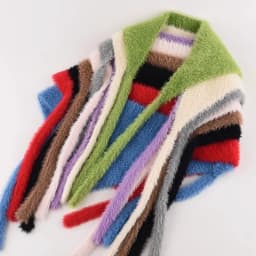 French Style Faux Mink Hair Triangular Scarf Women Autumn Winter Warm Fluffy Knitted Woolen Headband Sweet and Cute Headband