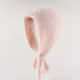 French Style Faux Mink Hair Triangular Scarf Women Autumn Winter Warm Fluffy Knitted Woolen Headband Sweet and Cute Headband