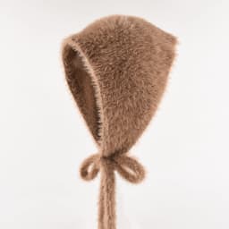 French Style Faux Mink Hair Triangular Scarf Women Autumn Winter Warm Fluffy Knitted Woolen Headband Sweet and Cute Headband