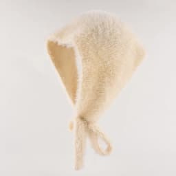 French Style Faux Mink Hair Triangular Scarf Women Autumn Winter Warm Fluffy Knitted Woolen Headband Sweet and Cute Headband
