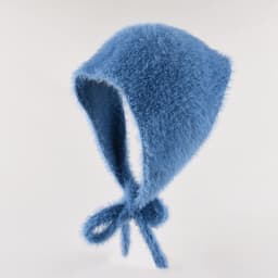 French Style Faux Mink Hair Triangular Scarf Women Autumn Winter Warm Fluffy Knitted Woolen Headband Sweet and Cute Headband