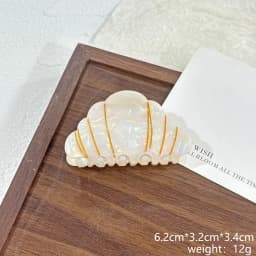 1PC Vintage Croissant Alkaline Water Knot Grab Clip, High-end Large and Small Croissant Hair Clip Back of Head Updo Shark Clip
