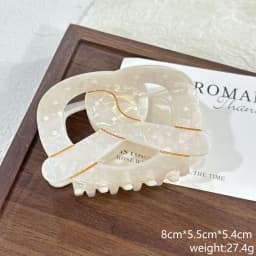 1PC Vintage Croissant Alkaline Water Knot Grab Clip, High-end Large and Small Croissant Hair Clip Back of Head Updo Shark Clip