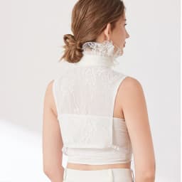 Ruffled Bows Tie Decorative Fake Collar Ladies Detachable Sweater Half Shirt High Collar For Women Girls