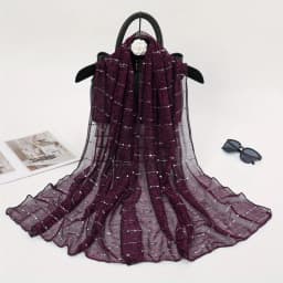 1PCS Spring and Autumn Women's High Elasticity sequin Chain Scarf, Wick Silk Long Scarf, Indian Scarf, Slide Silk Scarf