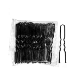 50 Pieces U-Pin Hairpin Simple Black Hairpin, No Paint, No Deformation, Invisible Hairpin for Women Bridal Hair Pin