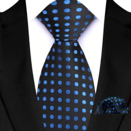 Luxury Mens Tie Luxury Navy Color 8cm NeckTie Pocket Square Set For Men Formal Fashion Wedding Business High Quality Gravata