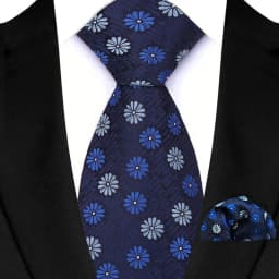 Luxury Mens Tie Luxury Navy Color 8cm NeckTie Pocket Square Set For Men Formal Fashion Wedding Business High Quality Gravata