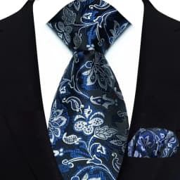 Luxury Mens Tie Luxury Navy Color 8cm NeckTie Pocket Square Set For Men Formal Fashion Wedding Business High Quality Gravata