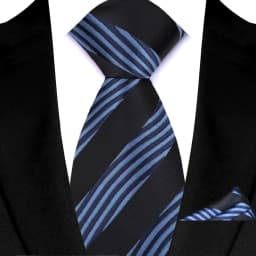 Luxury Mens Tie Luxury Navy Color 8cm NeckTie Pocket Square Set For Men Formal Fashion Wedding Business High Quality Gravata