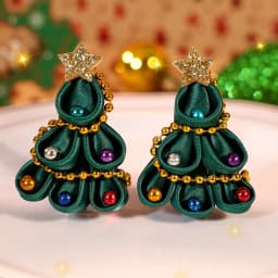 2pcs Cute Christmas Tree Hair Clips For Girls Green Tree Decor Hair Accessories With Glitter Star New Year Christmas Gifts