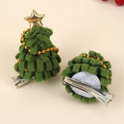 2pcs Cute Christmas Tree Hair Clips For Girls Green Tree Decor Hair Accessories With Glitter Star New Year Christmas Gifts