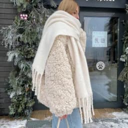 1pc Women's Autumn/Winter Plush Tassel Scarf, Warm Comfortable Windproof Large Shawl For Outdoor Daily Wear Women Winter Scarves