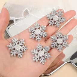 10 Pieces/Snowflake Hair Clips, Hair Clips, Christmas Metal Crocodile Hair Accessories, Long Thick Hair for Ladies and Princesse