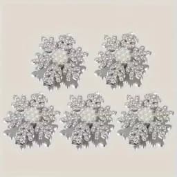 10 Pieces/Snowflake Hair Clips, Hair Clips, Christmas Metal Crocodile Hair Accessories, Long Thick Hair for Ladies and Princesse