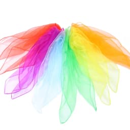 10/12Pcs Square Juggling Silk Scarves Soft Light Magic Trick Props For Dance Stage Movement Performance Accessories