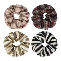 1PC Plaid Hair Scrunchies For Women, Multi-color Checkered Hair Ties, Vintage Elastic Hair Bands, Korean Style Hair Accessory