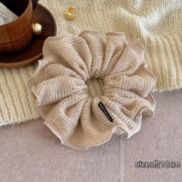 1pc Autumn/Winter Vintage Style Wool Knit Hair Scrunchie, High Elasticity Hair Tie for Low Ponytail, 2025 New Hair Accessory