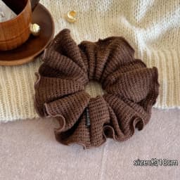 1pc Autumn/Winter Vintage Style Wool Knit Hair Scrunchie, High Elasticity Hair Tie for Low Ponytail, 2025 New Hair Accessory