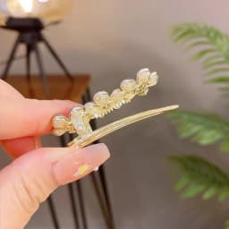 High-end Black Color Crystal Flower Hairpin Temperament Elegant Alloy Hair Clip Women's Bangs Side Clip Korean Style Headdress