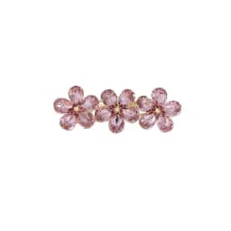 High-end Black Color Crystal Flower Hairpin Temperament Elegant Alloy Hair Clip Women's Bangs Side Clip Korean Style Headdress
