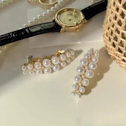 Korean Style Side Pearl Bangs Hair Clip for Women, Forehead Clip Hair Accessory, Internet Celebrity 2025 New Model, High-End Sid