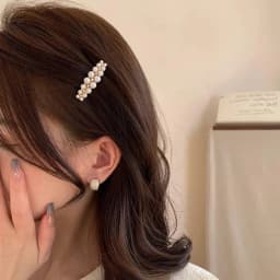 Korean Style Side Pearl Bangs Hair Clip for Women, Forehead Clip Hair Accessory, Internet Celebrity 2025 New Model, High-End Sid