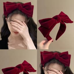 1pc Large Velvet Bow Hairband for Autumn Winter Parties or Daily Wear Stylish Princess Hair Accessory and a Great Gift for Women
