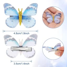 10pcs Princess Super Fairy Gradient Butterfly Hair Clip Headpiece Bohemian Style Braided Curly Hair Cute and Playful Hair Clip