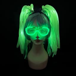 Disco Luminous Flashing Noodles Headband Light up Braid Headband Women Bar Club Night Show Headwear Supplies