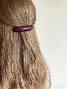 1Pc Fashion Curve French Barrette Clips For Women Pearly Luster Acetate Hair Clips For Half-up, Updo Elegant Hairpin Accessories