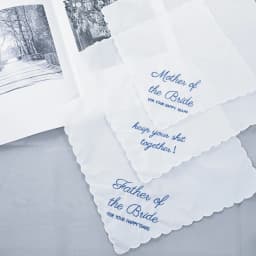 Wedding Season 2PCs Pure White Cotton Happy Handkerchief to Send Friends to Send Mother 29cm/11.4in Thin.