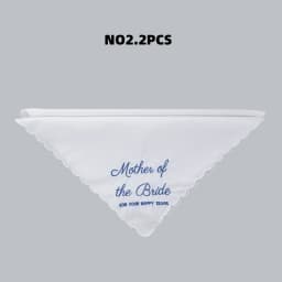 Wedding Season 2PCs Pure White Cotton Happy Handkerchief to Send Friends to Send Mother 29cm/11.4in Thin.