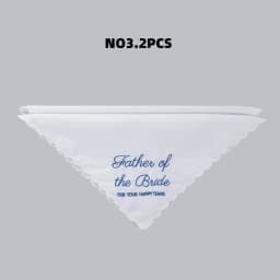 Wedding Season 2PCs Pure White Cotton Happy Handkerchief to Send Friends to Send Mother 29cm/11.4in Thin.