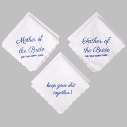 Wedding Season 2PCs Pure White Cotton Happy Handkerchief to Send Friends to Send Mother 29cm/11.4in Thin.