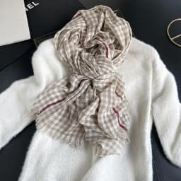 Luxury Plaid Cotton Linen Women's Scarf Autumn Warm Neckerchief Pashmina Foulard Female Soft Bufanda Muffler Scarves