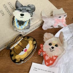 1PC Cute cartoon puppy scratch clip, new model, high-end and sweet temperament clip headband at the back of the head