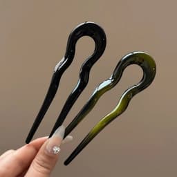 U-Shaped Hair Fork Fashion Tortoiseshell Acetate Acrylic Hairpin Geometric Headwear Hair Sticks Women Girls Hair Accessories