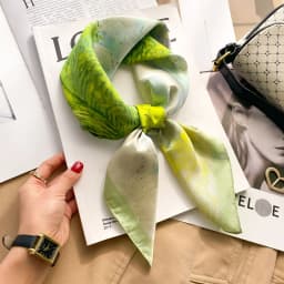 Brand Floral Print Silk Square Scarf Women Soft Satin Kerchief Hairband Neckerchief Head Hijab Lady Headband Foulard Bag Ribbon