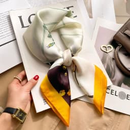 Brand Floral Print Silk Square Scarf Women Soft Satin Kerchief Hairband Neckerchief Head Hijab Lady Headband Foulard Bag Ribbon