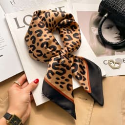 Brand Floral Print Silk Square Scarf Women Soft Satin Kerchief Hairband Neckerchief Head Hijab Lady Headband Foulard Bag Ribbon