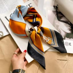 Brand Floral Print Silk Square Scarf Women Soft Satin Kerchief Hairband Neckerchief Head Hijab Lady Headband Foulard Bag Ribbon