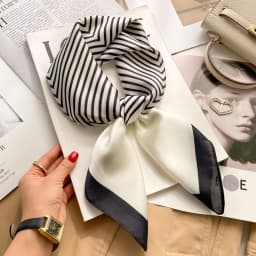 Brand Floral Print Silk Square Scarf Women Soft Satin Kerchief Hairband Neckerchief Head Hijab Lady Headband Foulard Bag Ribbon