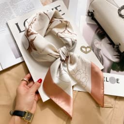 Brand Floral Print Silk Square Scarf Women Soft Satin Kerchief Hairband Neckerchief Head Hijab Lady Headband Foulard Bag Ribbon